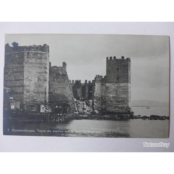 CPA Turquie - Constantinople Tours de marbre sur la mer de Marmora