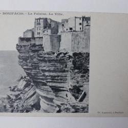 CPA France - Corse - Bonifacio La falaise La ville