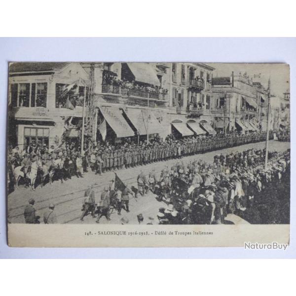 CPA Grce - Salonique 1916-1918 Dfil de Troupes Italiennes