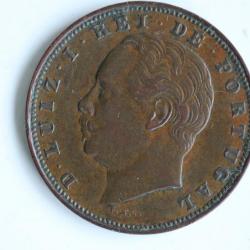 Piece de monnaie 10 Reis 1883 Luiz I Portugal