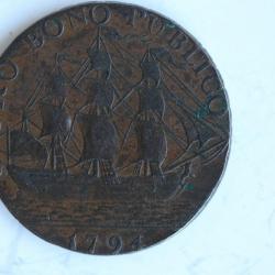 Jeton halfpenny 1794 Warwickshire, Birmingham Pro Bono Publico