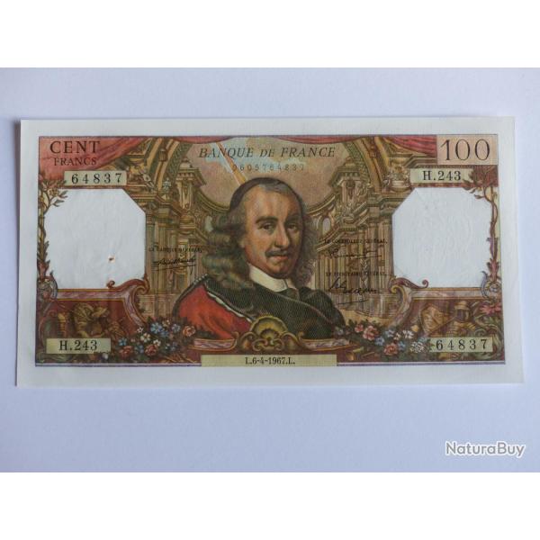 Billet 100 Francs Corneille type 1964, 6-4-1967