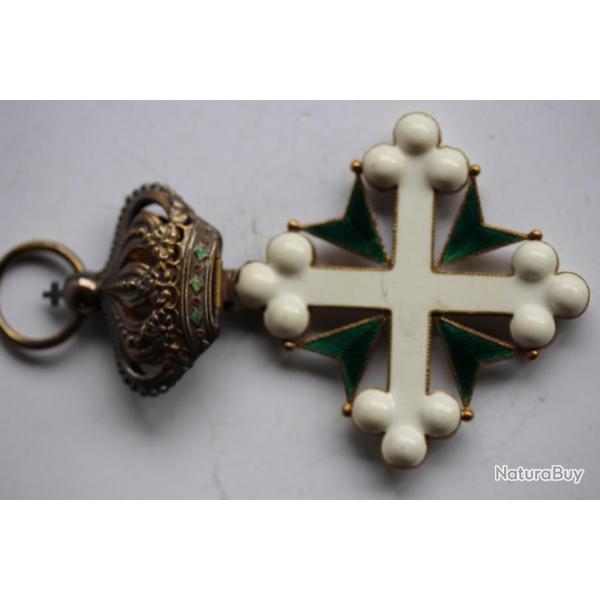 Dcoration ORDRE des SAINTS MAURICE LAZARE Italie Chevalier croix or