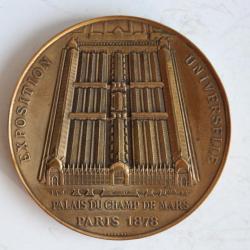 Médaille EXPOSITION UNIVERSELLE PARIS 1878 Palais du Champ de Mars