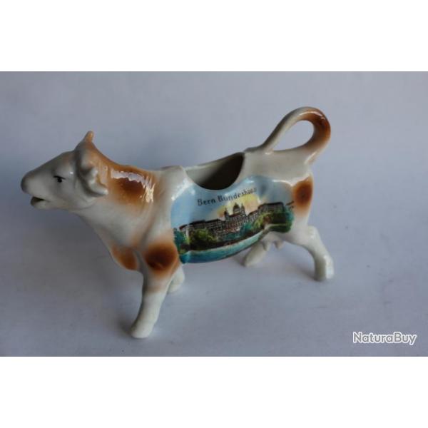 Pot a crme porcelaine souvenir " Bern Bundeshaus " vache