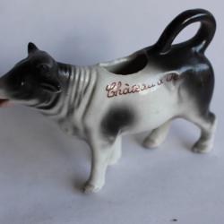 Pot a crème porcelaine souvenir  Chateau d'ue.?  vache