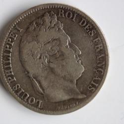 Piece de monnaie 5 Francs argent Louis Philippe 1831 D tranche en creux