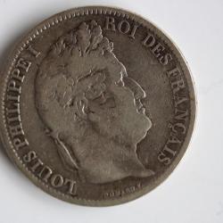 Piece de monnaie 5 Francs argent Louis Philippe 1831 D tranche en creux
