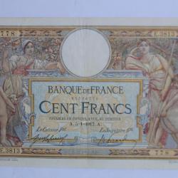 Billet 100 Francs Luc Olivier Merson type 1906 sans LOM France