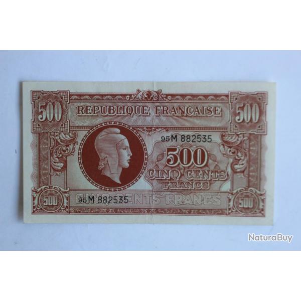Billet 500 Francs Marianne type 1945 France SUP