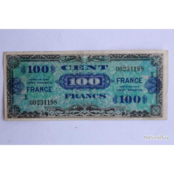 Billet 100 Francs verso France type 1945 France Srie X
