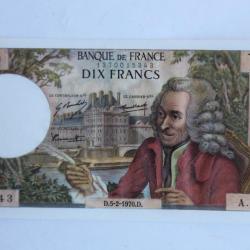Billet 10 Francs Voltaire type 1963 France 05-02-1970