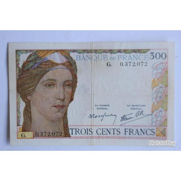 Billet 300 Francs type 1938 France 6-10-1948