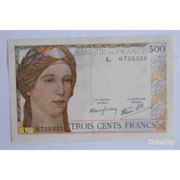 Billet 300 Francs type 1938 France 6-10-1948