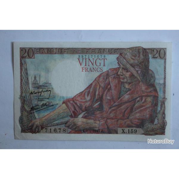Billet 20 Francs pcheur type 1942 France 09-01-1947