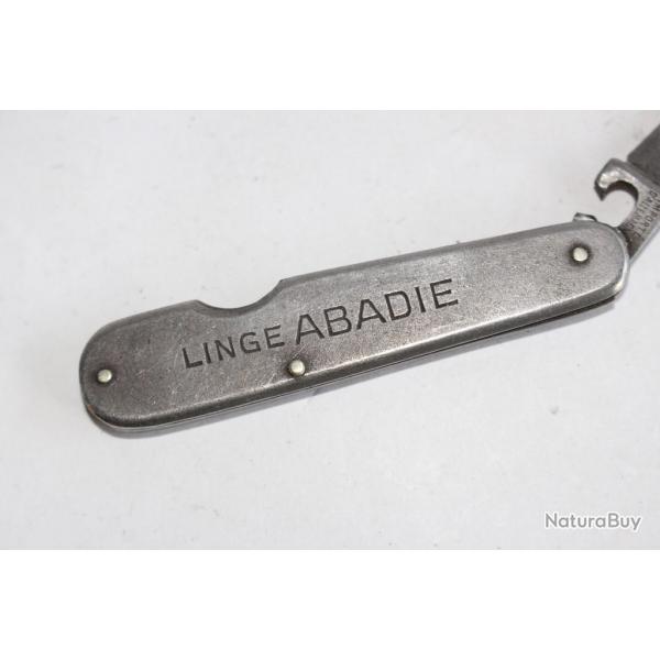 Ancien couteau a systeme pub  Linge ABADIE  Paul A.Henckels