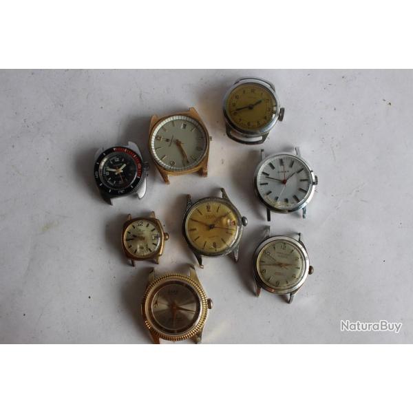 Lot de 8 montres pour horloger a rparer