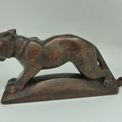 César Bolle sculpture bois panthère
