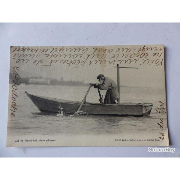 CPA Vieux pcheur Neuchtel Suisse