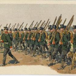 CPA militaire illustrée - Militaria