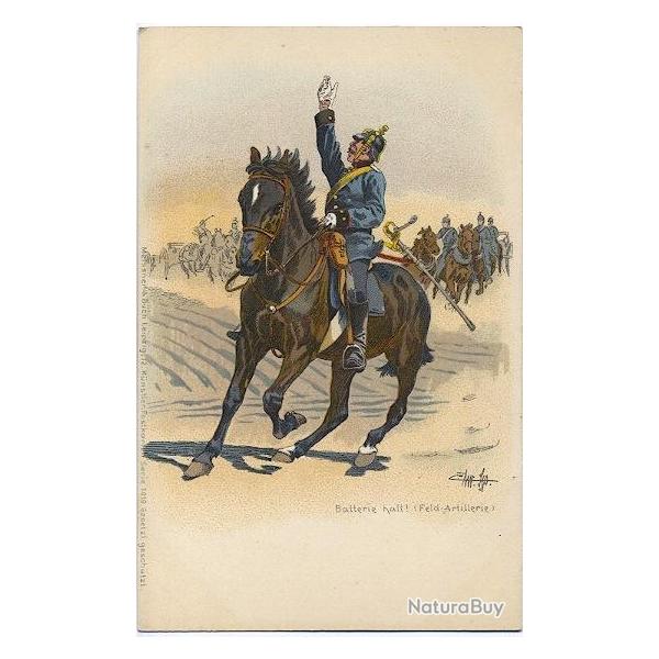 CPA militaire illustre - Militaria - Batterie Halt