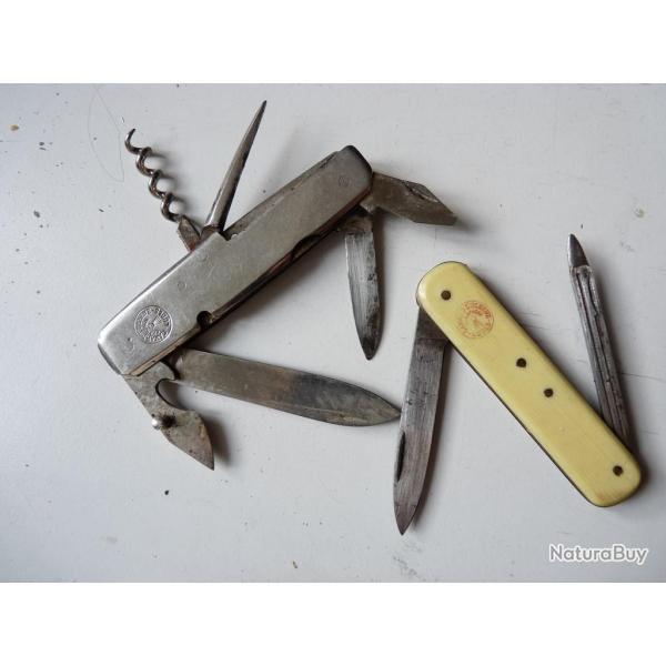 Deux couteaux champagne Canard Duchene Ludes