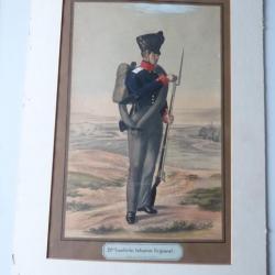Lithographie originale Infanterie