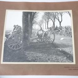 Photographie guerre Front de Lorraine convoi d'artillerie