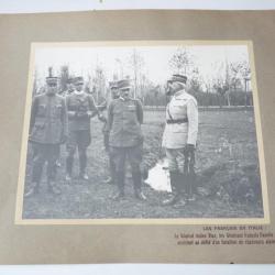 Photographie guerre General PIAZ,FAYOLLE et DUCHÊNE Chasseurs Alpins