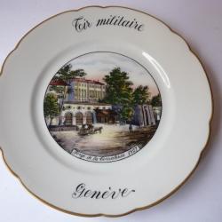 Assiette tir militaire Forge de la corratrie Genève 1932 militaria