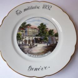 Assiette tir militaire Forge de la corraterie Genève 1932 militaria