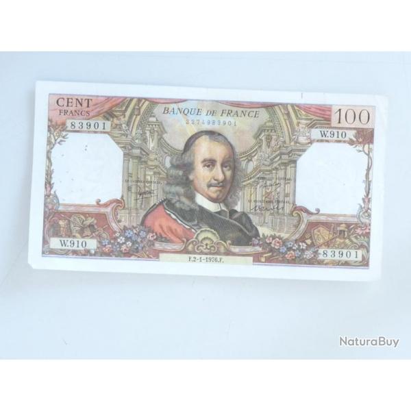 Billet 100 Francs CORNEILLE F.2-1-1976.F. W.910 83901