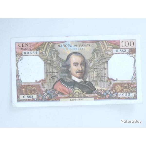 Billet 100 Francs CORNEILLE  F.15-5-1975.F 0.862 80551