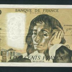 Billet 500 Francs PASCAL 4-10-1973.B. R.31 35382