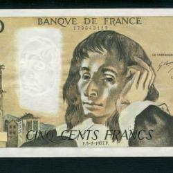 Billet 500 Francs PASCAL 3-2-1977.F. Q72 43189