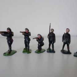 Série de 6 soldats en plomb chasseur alpin