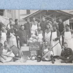 Carte photo Suisse Thoune 1918 Cuisinier Militaire Carte Postale