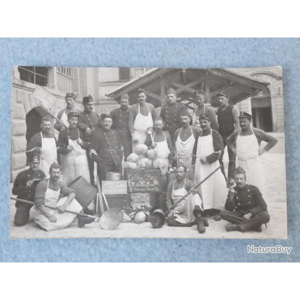 Carte photo Suisse Thoune 1918 Cuisinier Militaire Carte Postale