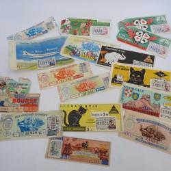 Lot billet loterie (x17)