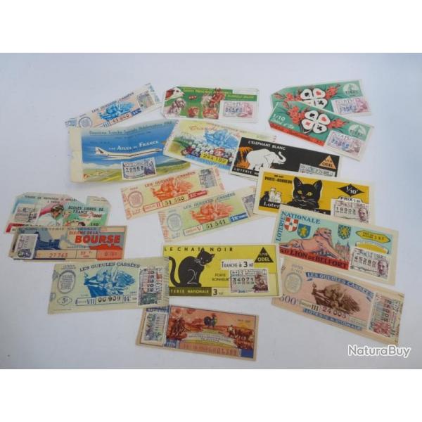 Lot billet loterie (x17)