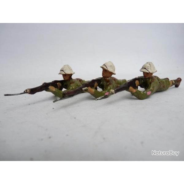 Soldat couch Militaire Artillerie (x3) Jouet Militaria