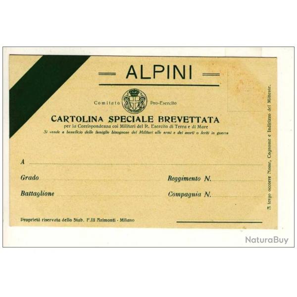 CP Italia correspondance Militaire Alpini Comitato