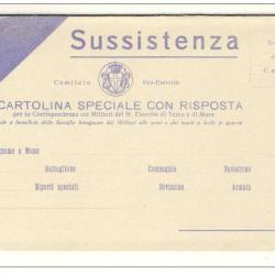 CP Italia correspondance Militaire Sussistenza Comitato