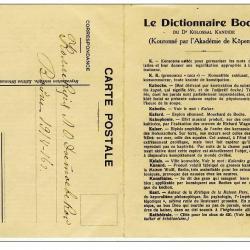 CPA Le dictionnaire Boche Dr Kolossal Kandide Guerre 1914-18