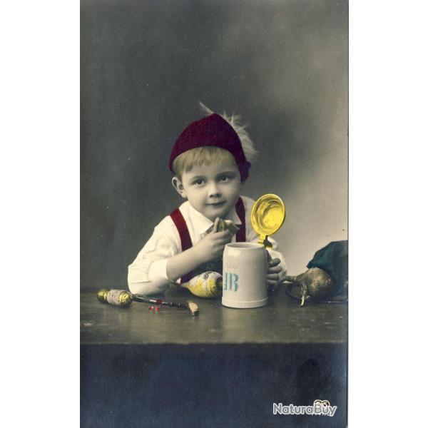 CPA Militaria Patriotique Enfant Guerre