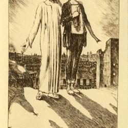 CPA illustrée François MERCEY Guerre Mort vivant Patrie Satire RARE