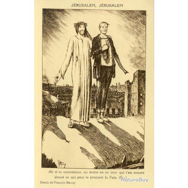 CPA illustre Franois MERCEY Guerre Mort vivant Patrie Satire RARE