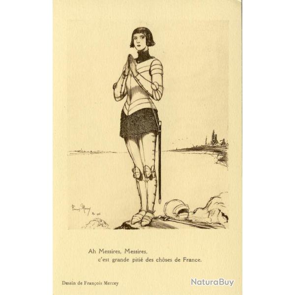 CPA illustre Franois MERCEY Guerre Mort vivant Patrie Satire RARE