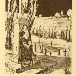 CPA illustrée François MERCEY Guerre Mort vivant Patrie Satire RARE