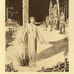 CPA illustrée François MERCEY Guerre Mort vivant Patrie Satire RARE